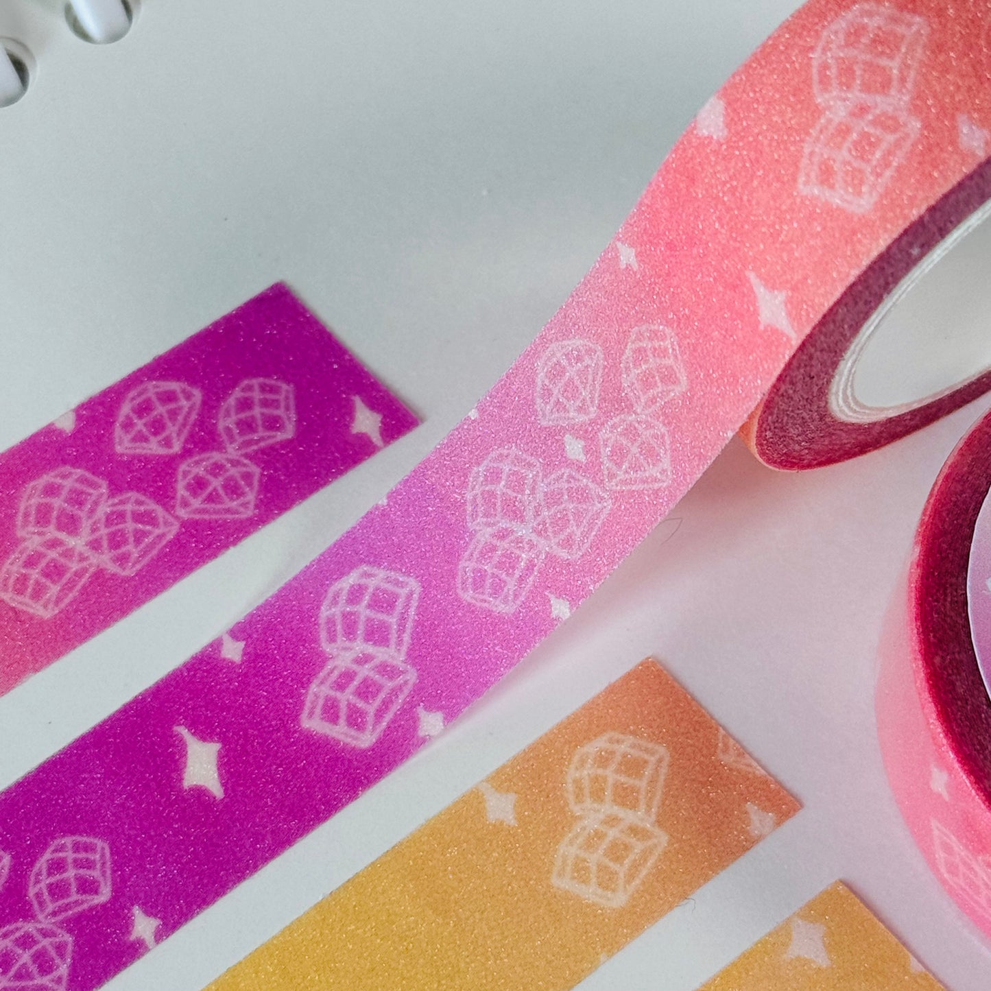 Pink Dawn Drills Glitter Washi Tape