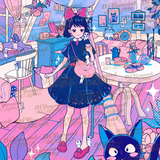Delivery Girl in Her Space