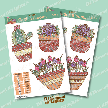 Garden Bloom Diamond Painting Sticker Sheet