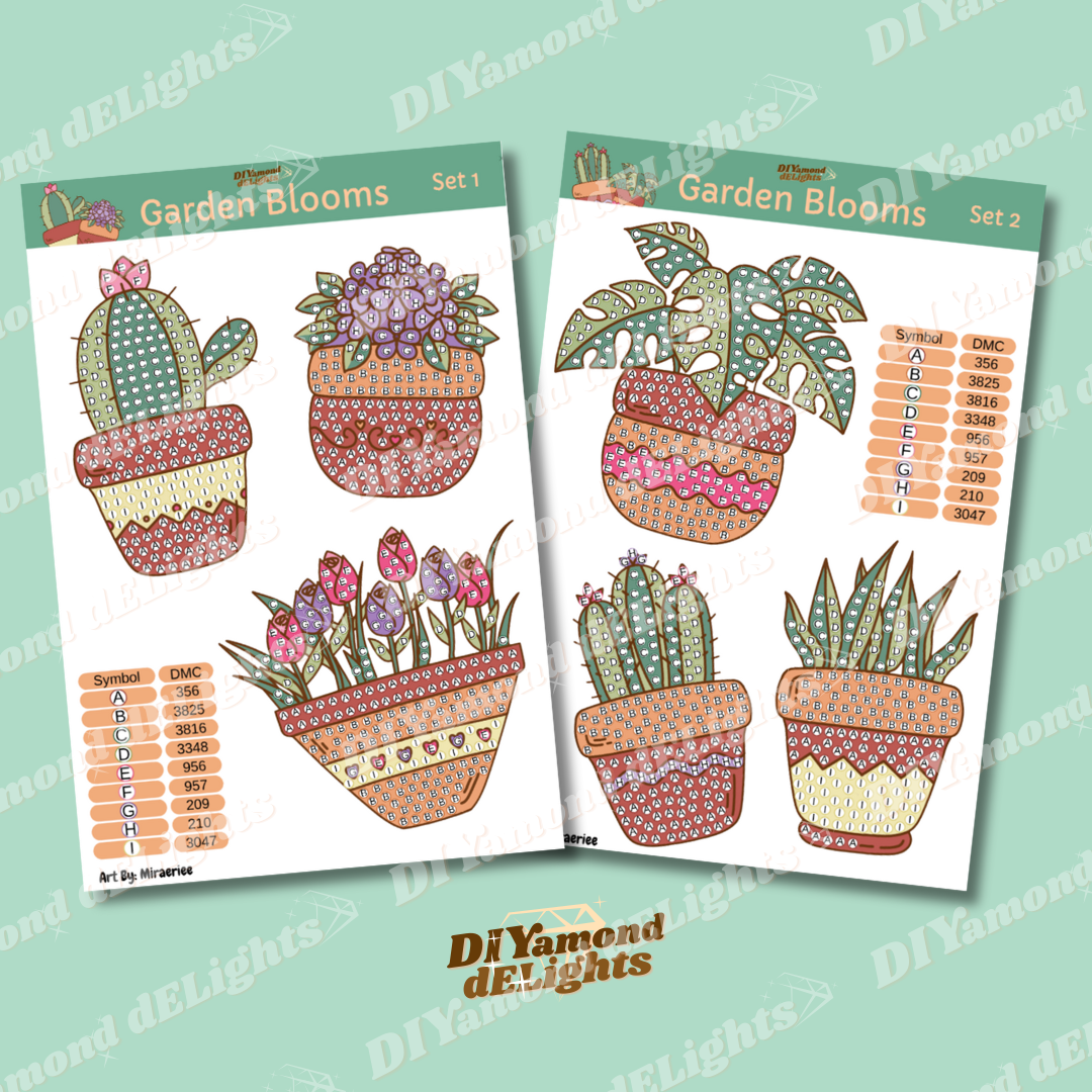 Garden Bloom Diamond Painting Sticker Sheet