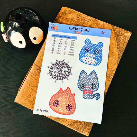 Ghibli Chibis Diamond Painting Sticker Sheet