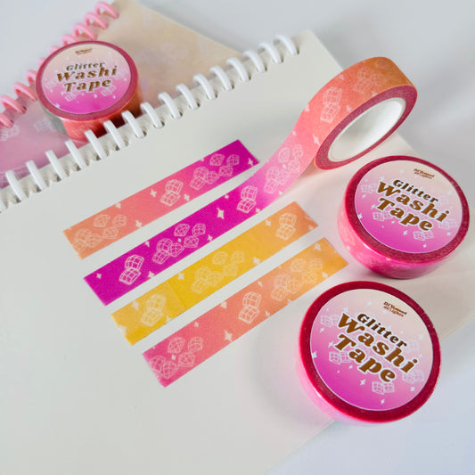 Pink Dawn Drills Glitter Washi Tape