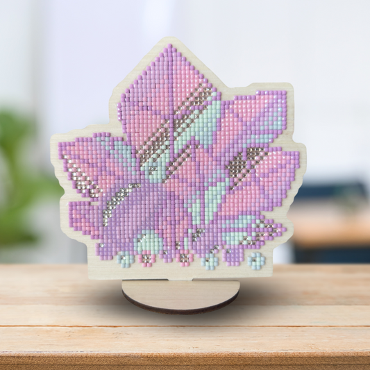 Purple Crystal Crosstitch standee