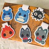 Cat Familiar Magnetic Bookmark with grid