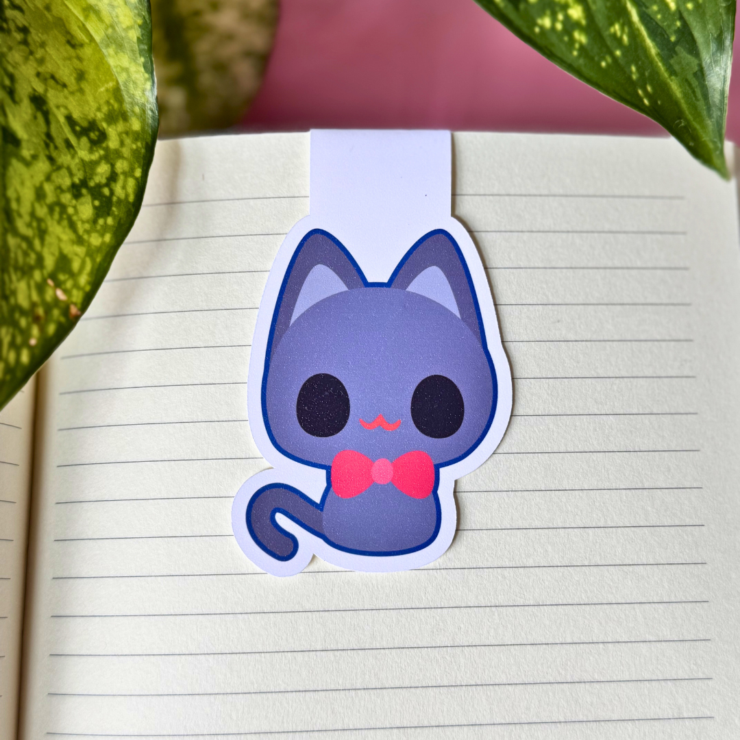 Cat Familiar Magnetic Bookmark with grid